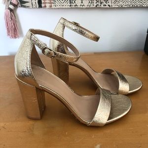 GUC - A New Day Gold Block Heels - Sz 6.5